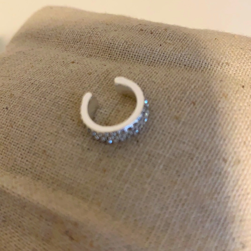 Stella & Dot - Silver Pave Ear Cuff